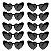 10 sztuk czarnych okularów Serca