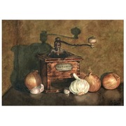 Osobiście Malowany Obraz [Akwarela] - A4 - "Pepper Grinder with Onions"