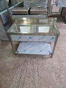 Zlew gastronomiczny przyścienny 120x60x85 z półką 