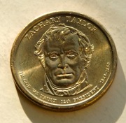 1 dolar 2009  Zachary Taylor one dollar UNC  Stan !!! 