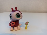Littlest pet shop biedronka + wazon z kwiatami 