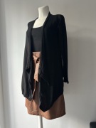 Brunella Gori lekki sweterek narzutka z wełny merino r: XS