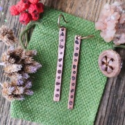 Miedziane kolczyki z symbolami tao