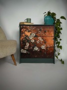 Drewniana komoda sosnowa vintage / szafka nocna / styl japandi boho