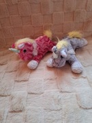 Maskotka pluszak jednorożec x2 różowy fioletowy