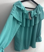 Bluzka Hiszpanka miętowa XL XXL 