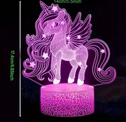 Kucyk Pony 3D lampka nocna, złudzenie optyczne 3D 