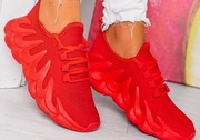 sportowe sneakersy czerwone vl158 płomień octopiso