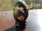 Jajko , cloisonne, emalia komórkowa,  mosiądz 
