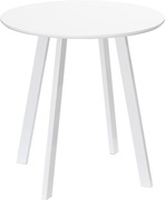 Stolik HOMCOM okrągły, z metalowymi nóżkami, biały