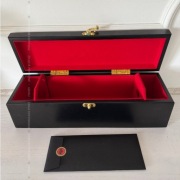 Drewniana skrzynka na alkohol, wino, rum Bacardi