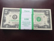 2 dolary USA 2017 rok paczka bankowa 100 szt. 