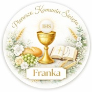 Opłatek na tort Pierwsza Komunia 