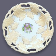 Ażurowa Patera Bruckmann Kolonia 1830-90 Liście