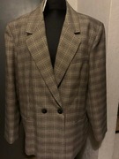 ZARA żakiet marynarka wdzianko narzutka z wiskozą oversize kratka pepitka