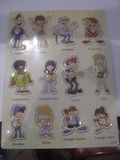 Nowa drewniana układanka puzzle rodzina