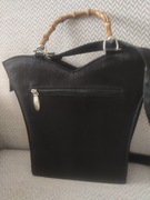 Czarna, satynowa torebka 