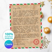 List od Świętego Mikołaja – szablon do edycji Canva