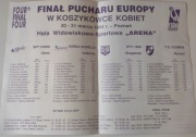 Program Olimpia Poznań Puchar Europy 1994 Koszykówka 