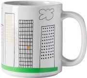 IKEA Onskedrom Kubek Olle Eksell Motyw wieżowców Skyskrapers UNIKAT
