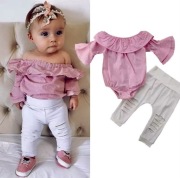 Komplet dla dziewczynki body spodnie 80 śliczny