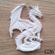 Smok na ozdobnym postumencie pełna detali kolorowanka antystresowa z gipsu