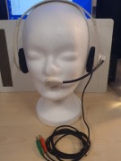 Słuchawki przewodowe z mikrofonem 2rca boom mic headset