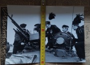 Orginalna Fotografia PRL militaria górnik żołnierz mundur falerystyka 