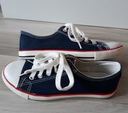 New Look Trampki sznurowane granatowe 4/ 37 wkł. 23cm