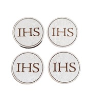 KS10 Kółko z napisem IHS 4 sztuki Biały HDF