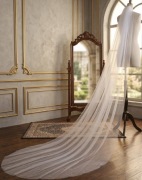 Elegancja i Magia w Jednym – 3-metrowy Welon Ślubny Ivory