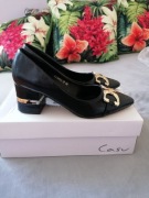 Półbuty, Pantofle damskie CASU czarne 36