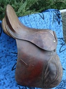 Siodło dla kucyka SKÓRZANE naturalna skóra, wysoki łęk tylny, do renowacji