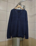 Sweter klasyczny niebieski granatowy XL samsoe samsøe męski wełna sweterek 