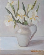 Obraz olejny na płycie 30x24 cm. Nie oprawiony.