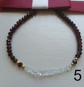 Bransoletka z diamentem Herkimer i granatem – siła, oczyszczenie premium