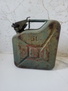 Stary Antyczny Antyk Kanister Metalowy Wojskowy 5L 5 L Z PRL 