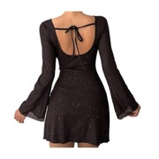 sukienka mini brązowa