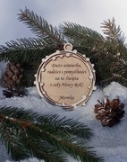 bombka zawieszka drewniana ozdoba na choinkę/Boże Narodzenie - wzór 13