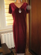 Sliczna sukienka damska-44/46-welur.