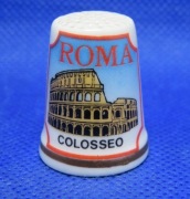 Naparstek Kolekcjonerski Porcelanowy Rzym Koloseum 