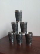 Zestaw 6 Kieliszków Z Cyny