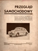 KOLEKCJONERSKIE CZASOPISMO PRL - PRZEGLĄD SAMOCHODOWY 1947 POBIEDA M20
