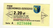 Czechowice-Dziedzice - bilet ulgowy PKM 2,20 zł  kremowy