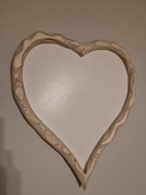 Drewniana ramka na zdjecie w kształcie serca