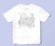 Kreatywna koszulka do kolorowania Motor rozmiar134