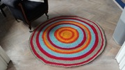 Dywan okrągły rękodzieło, 137 cm