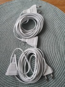 Kabel / Przedłużacz 2szt po 5m Bialy Idealny  do lampek choinkowych,  