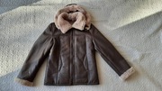 kurtka damska ze skóry naturalnej owczej dekowana