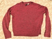 Sweter bordowo granatowy XS H&M